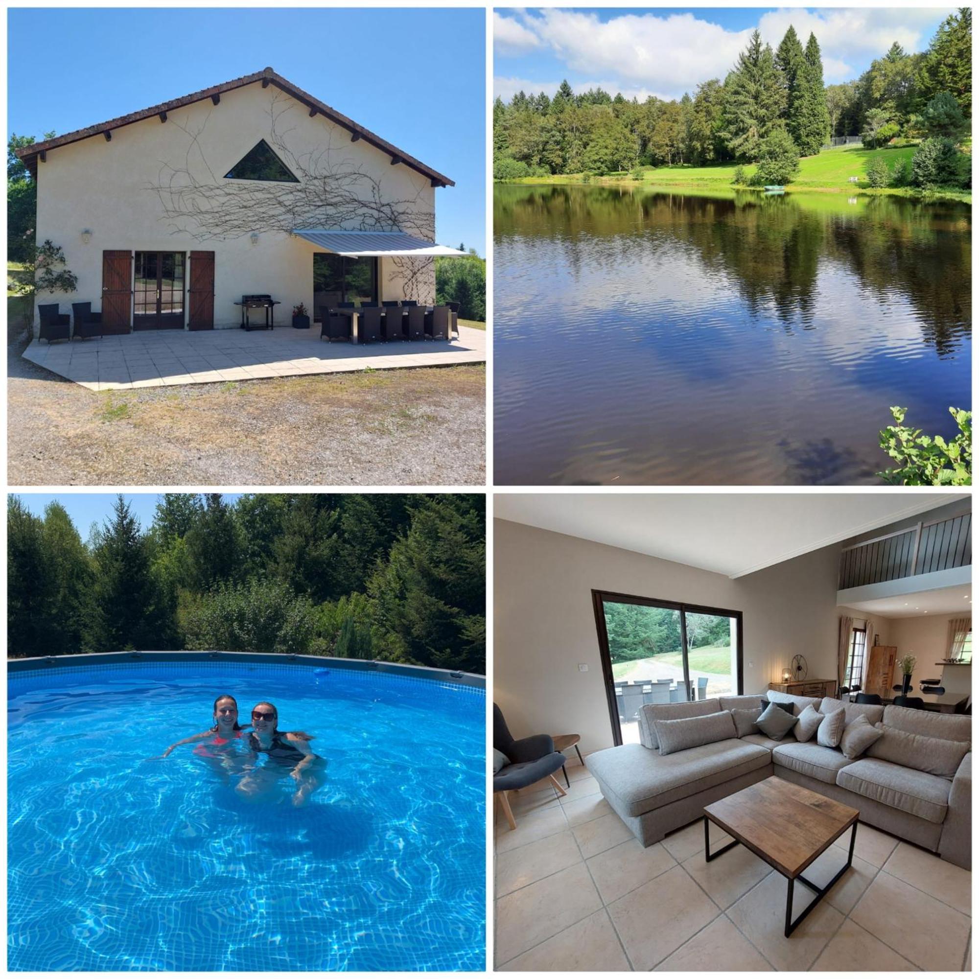 "Le Petit Bonheur" Gite Van 4 Tot 12 Personen Met Prive Vijver Van 2Ha Maisonnais-Sur-Tardoire ภายนอก รูปภาพ